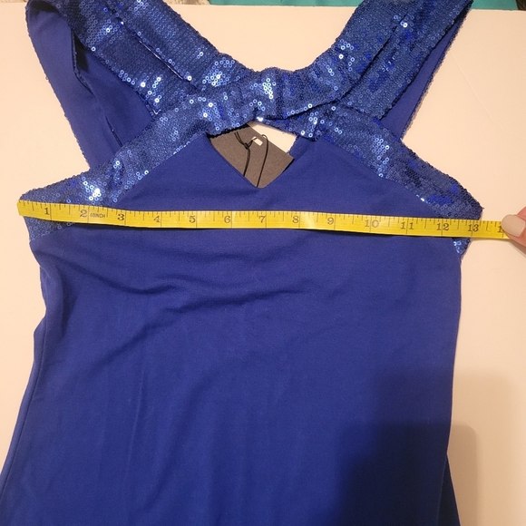 ASOS Bodycon Coquette Sequin Cutout Club Mini Dress NWT Size 6 - Picture 6 of 9